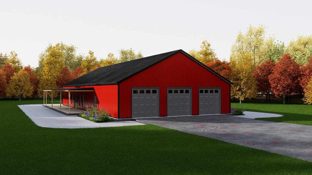 530150KTE - Barndominium House Plan - Fall