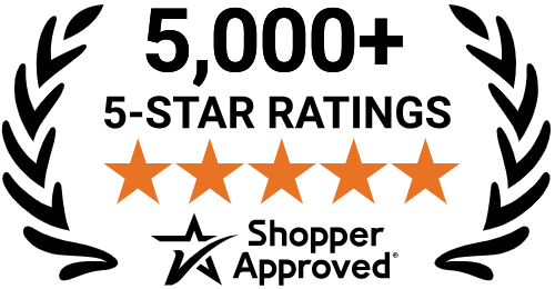 Shopper Approved 5000+ 5-star ratings