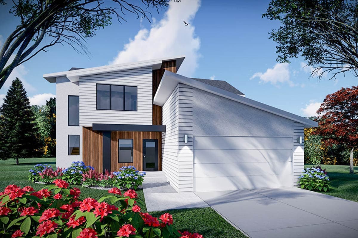 Plan 89098AH
Two-Story Modern House Plan with Open Concept Living - 1823 Sq Ft