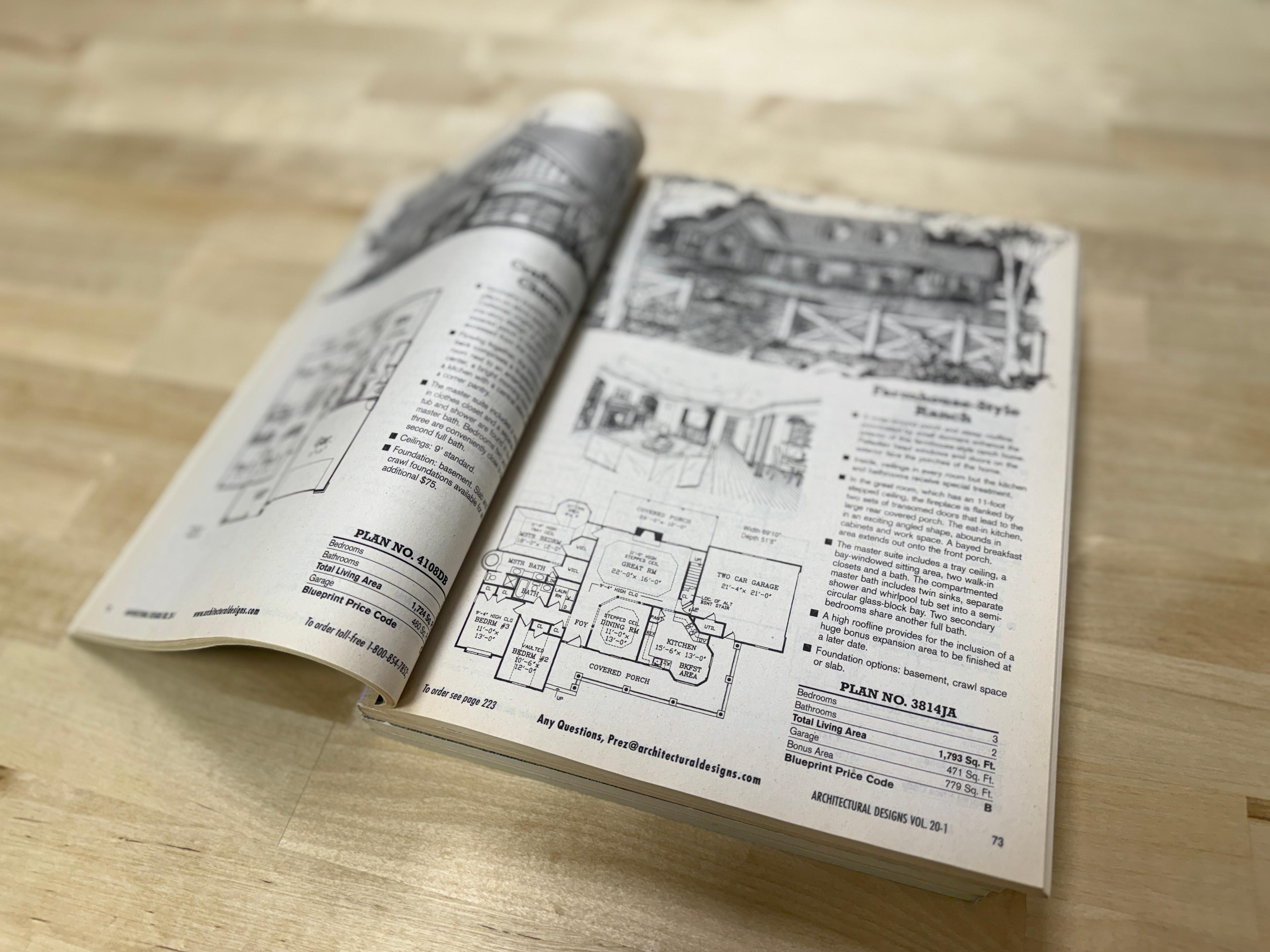 Open Architectural Designs home plan catalog