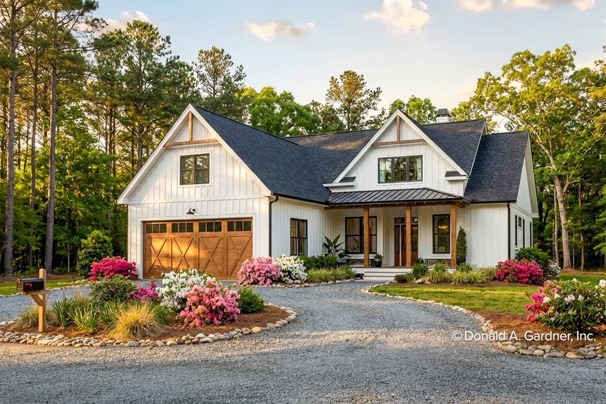 Featured blog image - Plan 444437GDN Spacious 3-Bedroom Modern Farmhouse House Plan with Split Layout