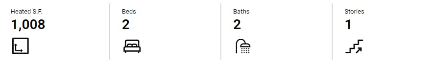 July 2024 Wrap-Up Plan 337000JUN
EXCLUSIVE 2-Bed Modern Home Plan with Wrap Around Deck - 1008 Sq Ft