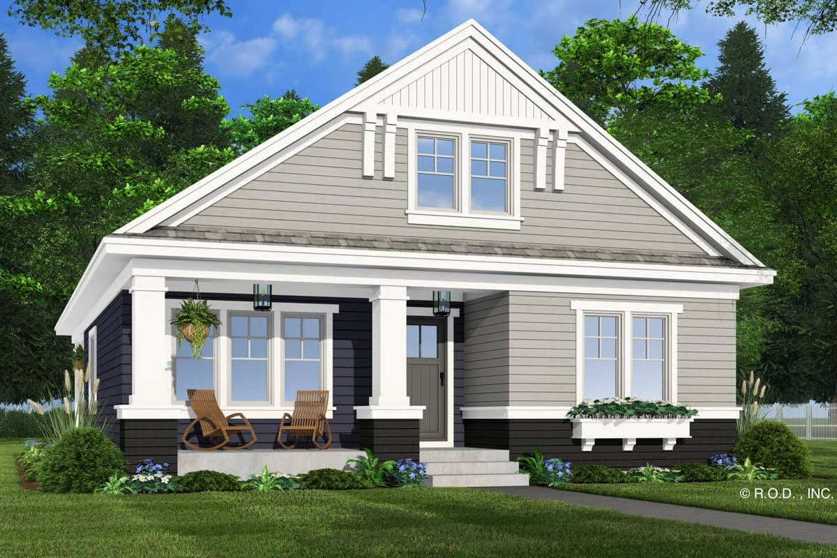 Plan 14933RK
2- Bed Single-Story Traditional Country House Plan with Vaulted Living Room - 1331 Sq Ft
