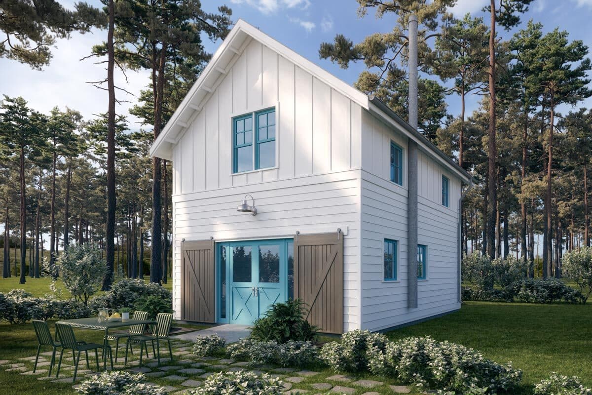 Cottage style barndominium home