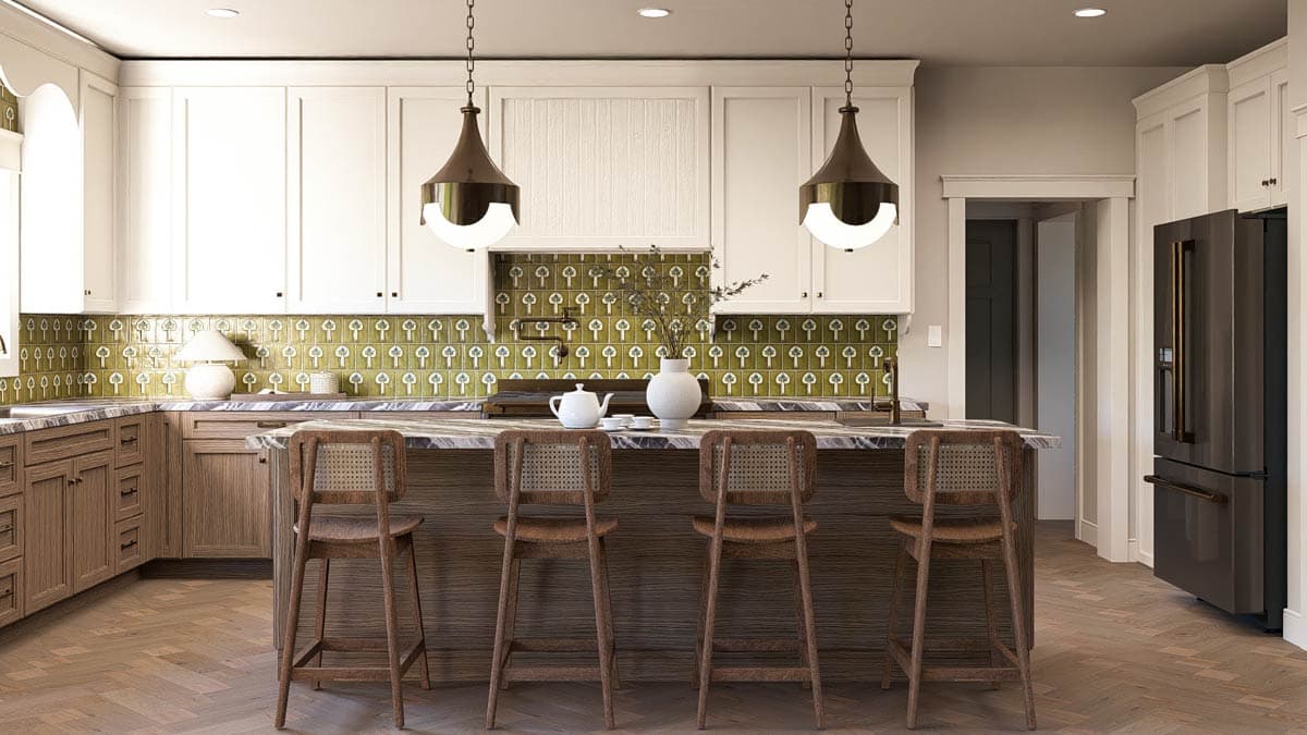 Plan 62807DJ | Southern Colonial House Plan | Interior Design | Kitchen