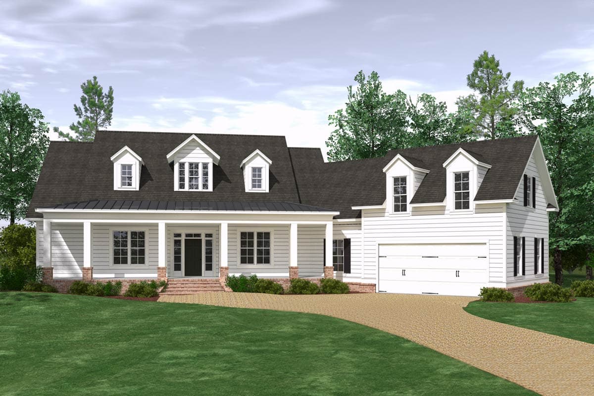 Country Cape House Plan 830004DSR 