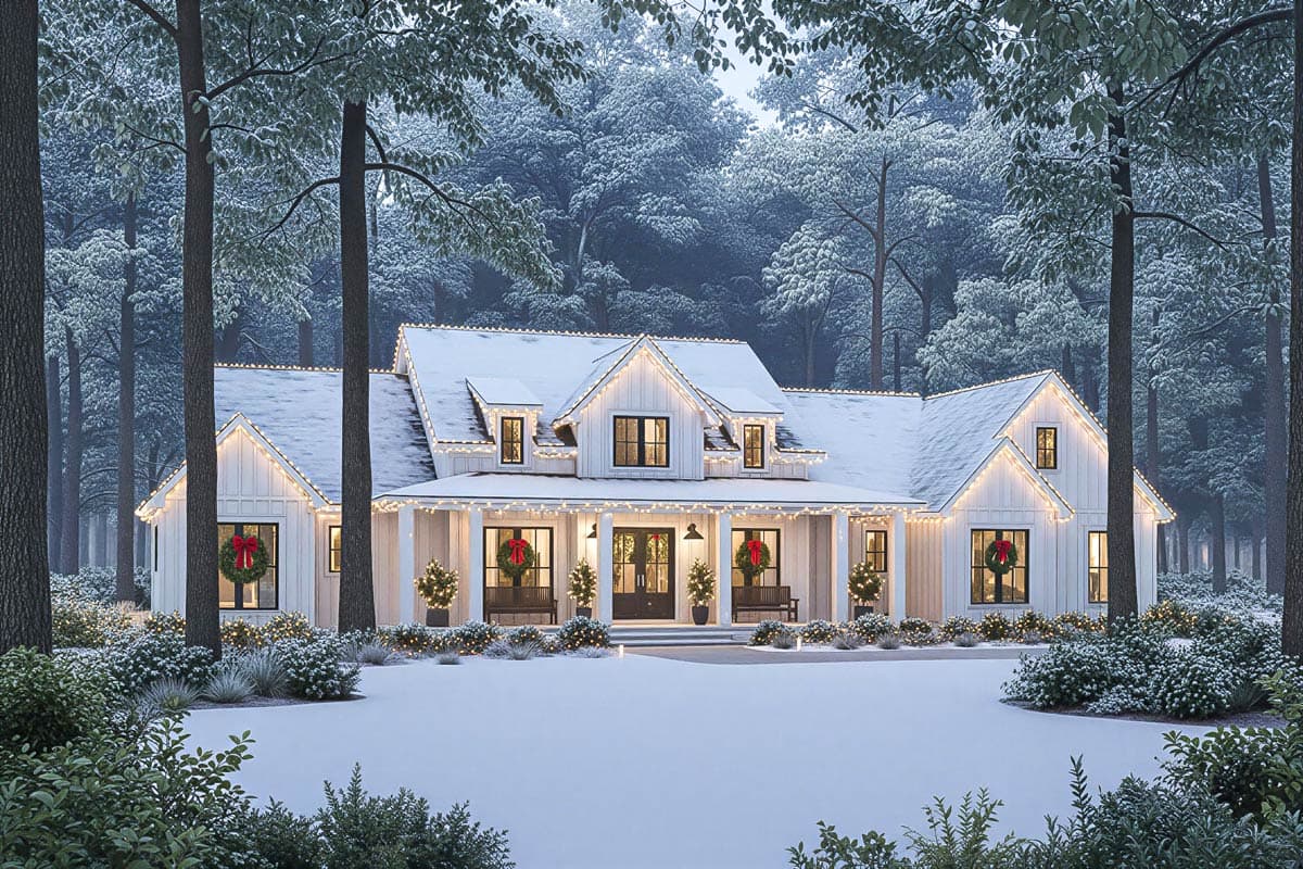 52021HZ - Modern Farmhouse Plan - Holiday
