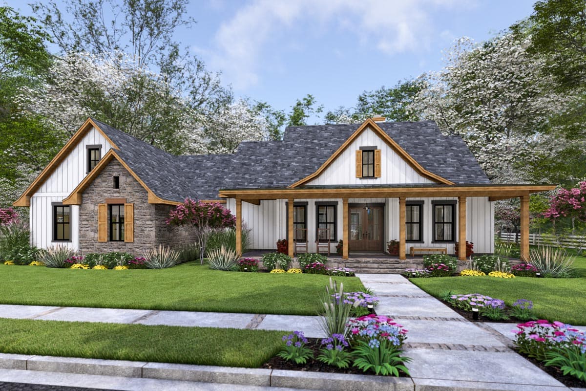 Plan 16933WG
3-Bed Modern Farmhouse Plan with Vaulted Family Room - 2093 Sq Ft