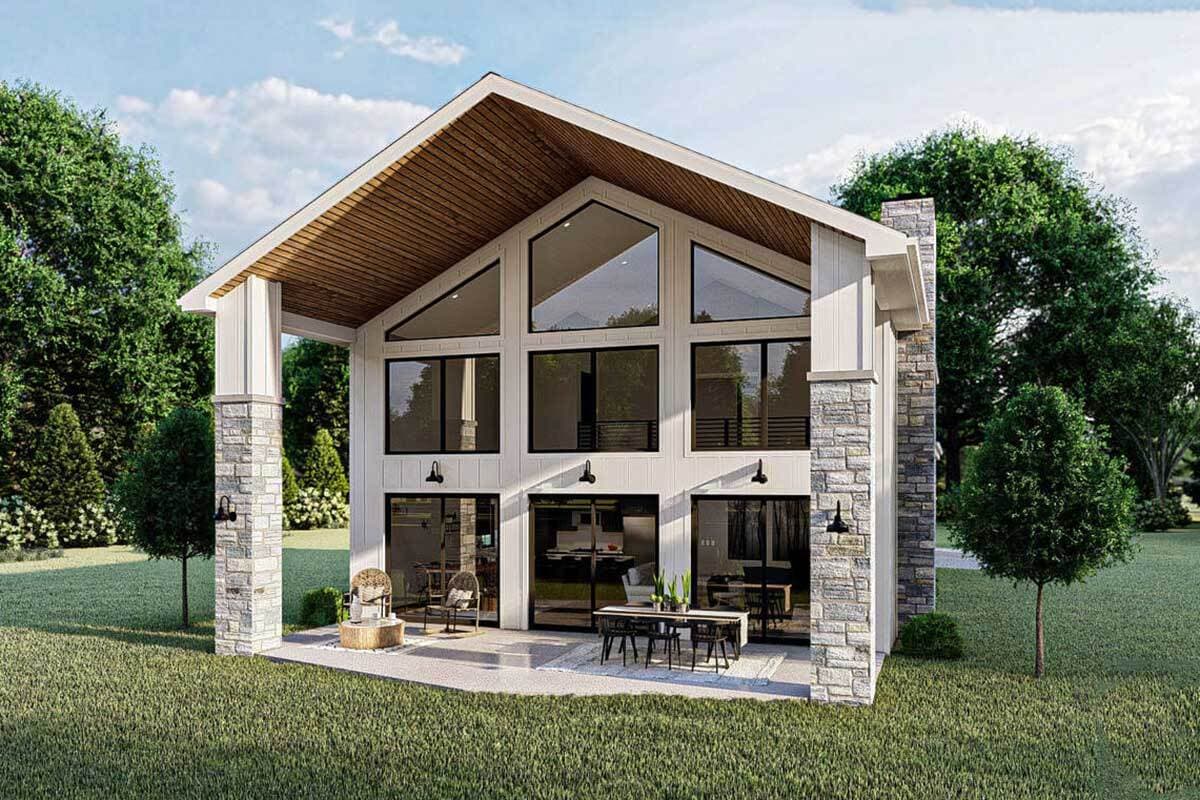 contemporary post frame barndominium