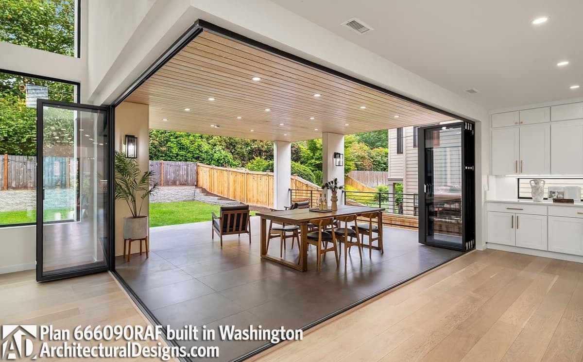 Plan 666090RAF
4-Bed Contemporary House Plan with Lower-Level Apartment