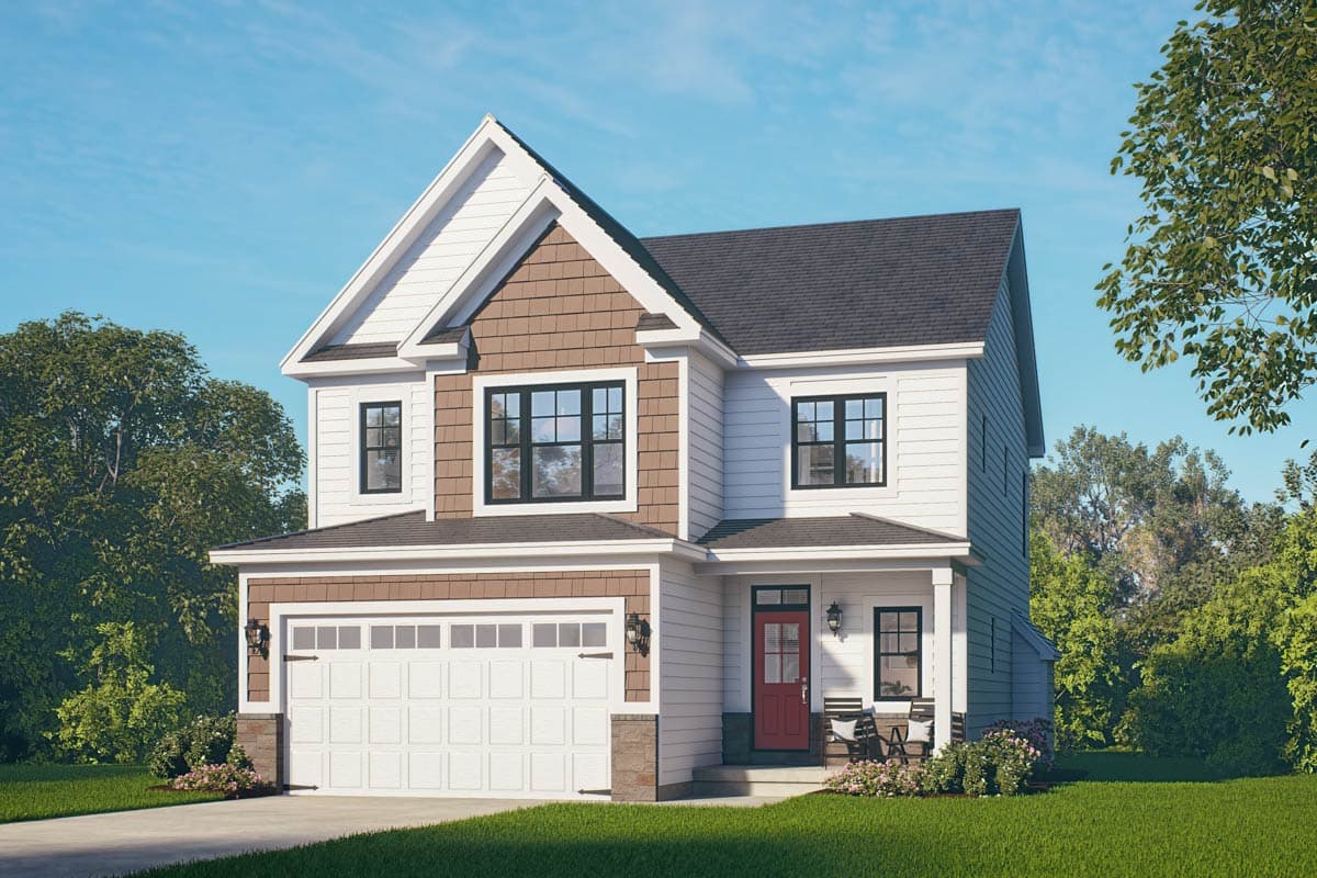 Plan 790166GLV
Exclusive

Two-Story Traditional house Plan with Clustered Bedroom Layout - 1970 Sq Ft