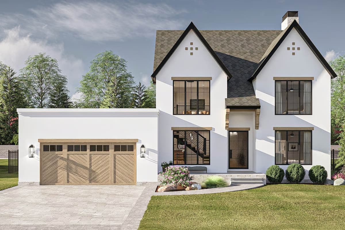 Plan 623513DJ
Two-Story European House Plan with Library and Office Nook - 2691 Sq Ft