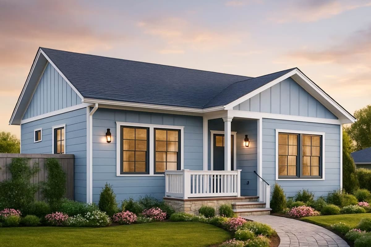 Plan 833055WAT
Exclusive

2-Bed ADU Cottage House Plan Under 1000 Sq Ft