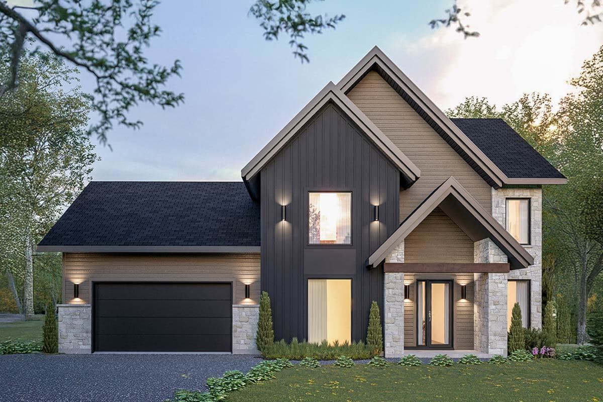 22718DR - Scandinavian House Plan