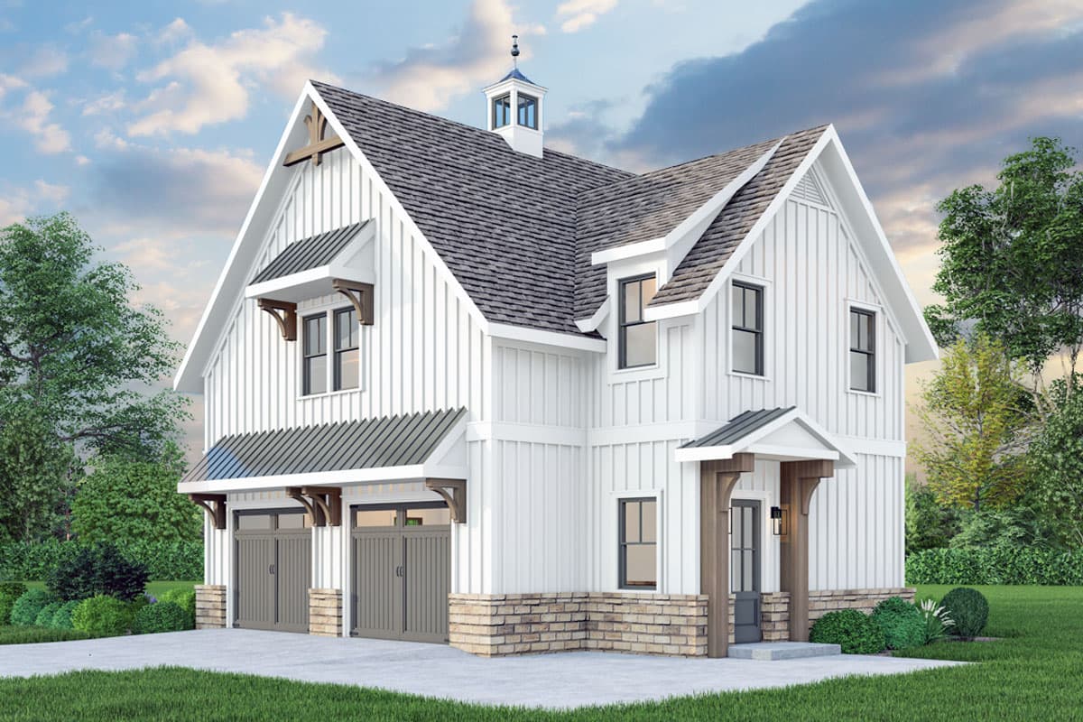 Plan 940005JNK
2-Car Detached Garage Apartment with Workshop - 1,122 Sq Ft - Architectural Designs